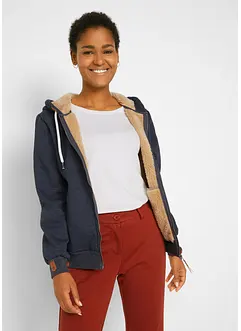 Sweatjacke mit Teddyfutter, bonprix