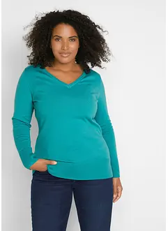 Feinstrick-Pullover mit V-Ausschnitt, bonprix