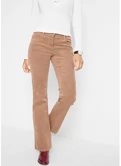 Pantalon en velours côtelé extensible, Bootcut, bonprix