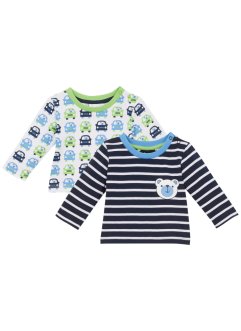 Baby Langarmshirt (2er Pack) aus Bio-Baumwolle, bpc bonprix collection