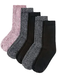 Thermo Frottee Socken mit Bio-Baumwolle (5er Pack), bonprix