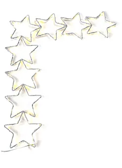 Déco encadrement de porte LED avec étoiles, bonprix