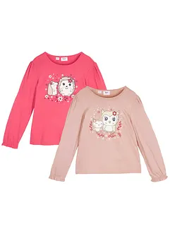 Langarmshirt aus reiner Bio Baumwolle (2er-Pack), bonprix
