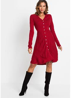 Strickkleid mit Plissee, BODYFLIRT boutique