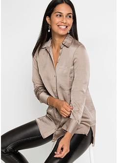 Chemisier long en satin, BODYFLIRT