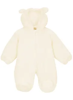 Baby Teddyfleece Overall mit Kapuze, bpc bonprix collection