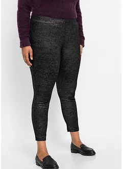 Glitzer Leggings aus Samt, bonprix