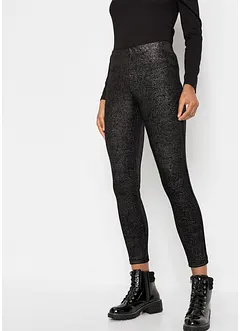 Glitzer Leggings aus Samt, bonprix