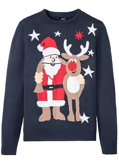 Pull en maille fine avec motif de Noël, bonprix