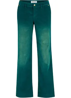 Pantalon large en velours côtelé extensible, bonprix