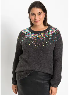 Pullover mit Pailletten, bonprix