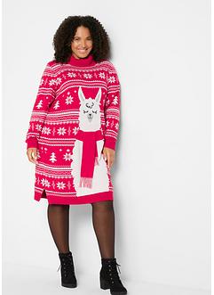 Weihnachtliches Strickkleid mit Tiermotiv, bpc bonprix collection