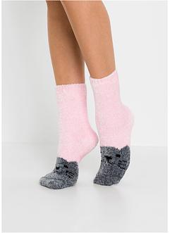 Kuschelsocken Chenille mit Satinschleife (3er Pack), bpc bonprix collection