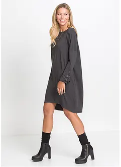 Sweatkleid mit Schnürungen, bonprix