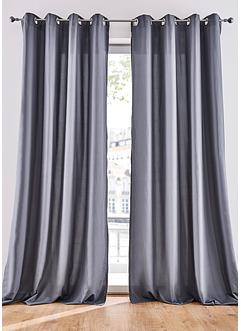Microfaser Vorhang mit recyceltem Polyester (2er Pack), bpc living bonprix collection