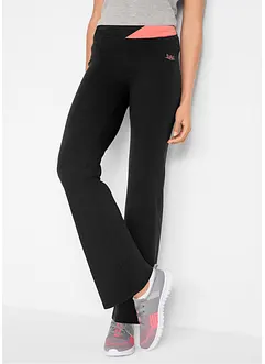 Pantalon de sport en coton, jambes évasées, bonprix