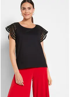 Shirt mit Lochstickerei, bonprix