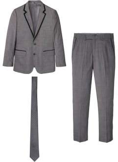 Costume 3 pièces : veste de costume, pantalon, cravate Slim Fit, bpc selection