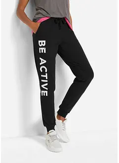 Pantalon de jogging en coton avec imprimé, Loose Fit, bonprix