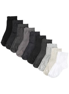 Lot de 10 paires de chaussettes courtes avec coton, bonprix