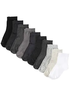 Kurzsocken mit Bio-Baumwolle (10er Pack), bonprix