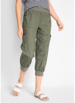 Pantalon cargo 3/4 en coton avec taille élastiquée, bpc bonprix collection