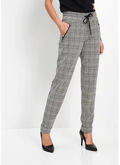 Pantalon taille extensible à carreaux Prince de Galles, bonprix