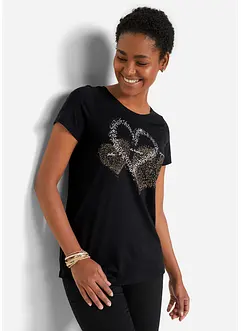 T-shirt coton à imprimé cœur, bonprix