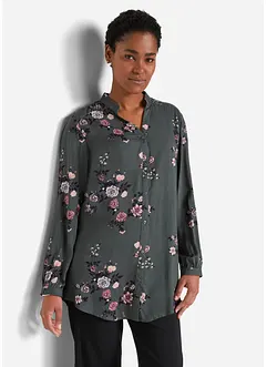 Longbluse, langarm, weit geschnitten, bonprix