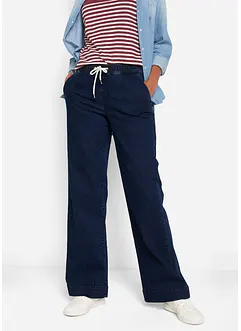 Wide Leg Jeans Mid Waist, Stretch, bonprix