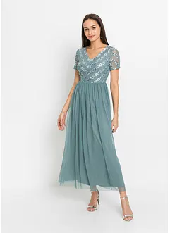 Maxikleid mit Paillettenstickerei, bonprix