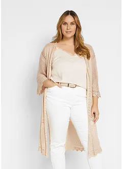 Ajour-Longstrickjacke, bonprix