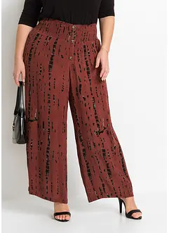 Pantalon palazzo à imprimé batik, bonprix