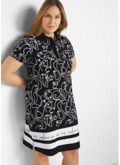 Polo-Shirtkleid mit Schriftzug, bpc selection