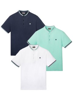 Poloshirt mit Stehkragen, kurzarm (3er Pack), bpc selection