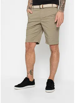 Bermuda chino extensible avec ceinture, Regular Fit, bonprix