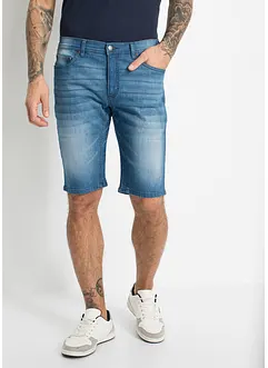 Bermuda en jean extensible avec entrejambe renforcé, Regular, bonprix