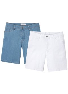 Lot de 2 shorts en jean extensibles, Regular Fit, John Baner JEANSWEAR