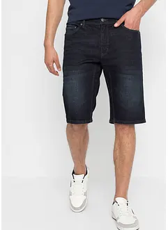 Stretch-Jeans-Bermuda mit verstärktem Schritt, Regular Fit, bonprix