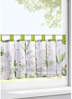 Scheibengardine mit Gräser Druck mit recyceltem Polyester, bonprix