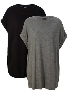 Longshirt aus reiner Bio-Baumwolle (2er Pack), bonprix