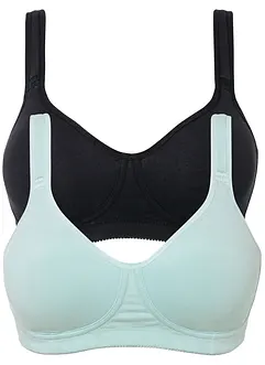 T-Shirt BH ohne Bügel mit Baumwolle (2er Pack), bonprix