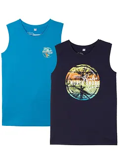 Tanktop (2er Pack) aus reiner Bio-Baumwolle, bonprix