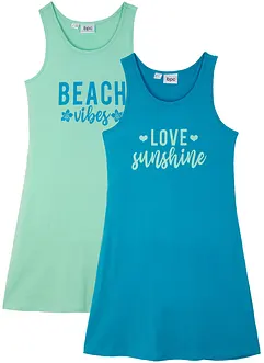 Jerseykleid aus reiner Bio-Baumwolle (2er Pack), bonprix