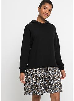 Sweatkleid mit Samt-Einsatz, RAINBOW