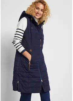 Gilet long sans manches matelassé, bonprix