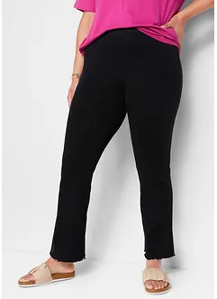 Lot de 2 leggings évasés en coton mélangé, bonprix