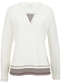 Baumwoll-Langarmshirt, 2 in 1-Optik, bonprix