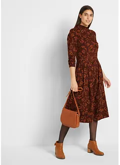Jerseykleid mir Druck, langarm, bonprix
