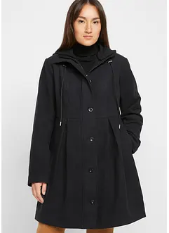 Manteau à capuche et pli, forme évasée, bonprix